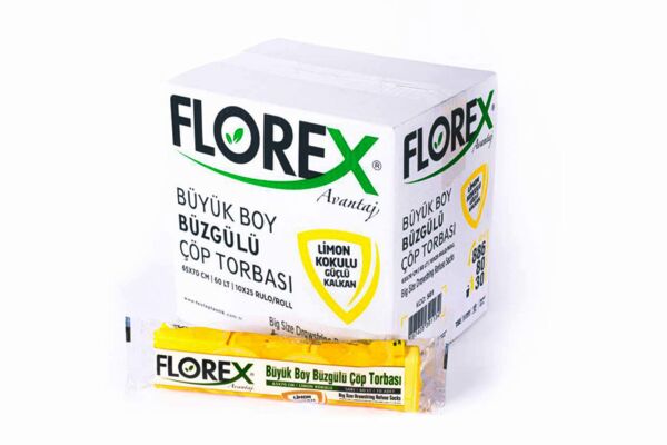 Торба за смет с връзки Florex 65*70  60 л. / 25 бр. в опаковка