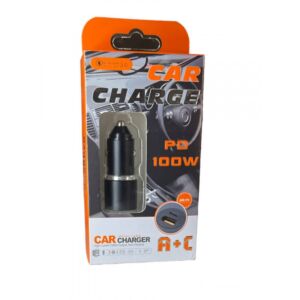 USB зарядно за кола type C / 12 бр. в опаковка