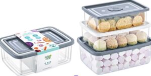 3 бр. кутии за съхранения 0.750 мл, 1000 мл, 1500 мл. / 24 бр. в опаковка